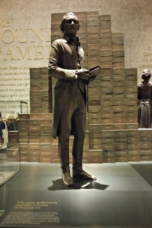 Thomas Jefferson is in the African American Museum because of his part of the full American History story.