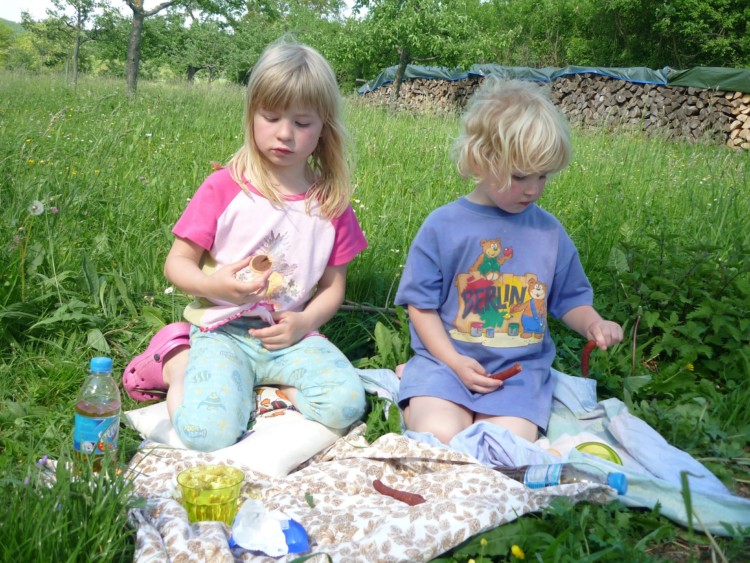 Staycation idea: bring the picnic inside for fun.