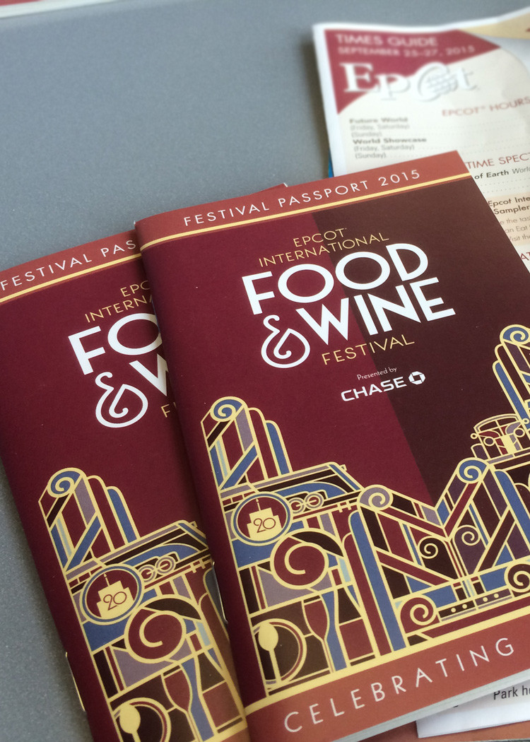 A passport from Epcot's International Food and Wine Festival, where guests collect stamps by visiting more than 35 food booths from around the world