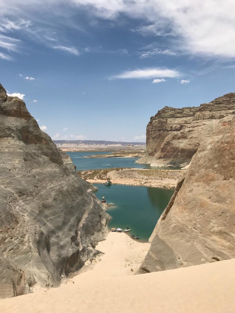 Another thing to do in Page AZ is go exploring on Lake Powell with kids. Try the Sand King for awesome views!