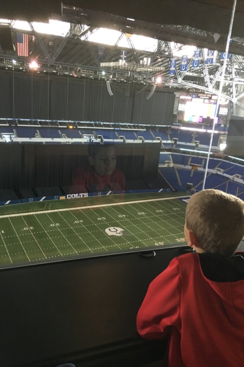 Football fans will enjoy the tour of Lucas Oil Stadium, where the Indianapolis Colts play.