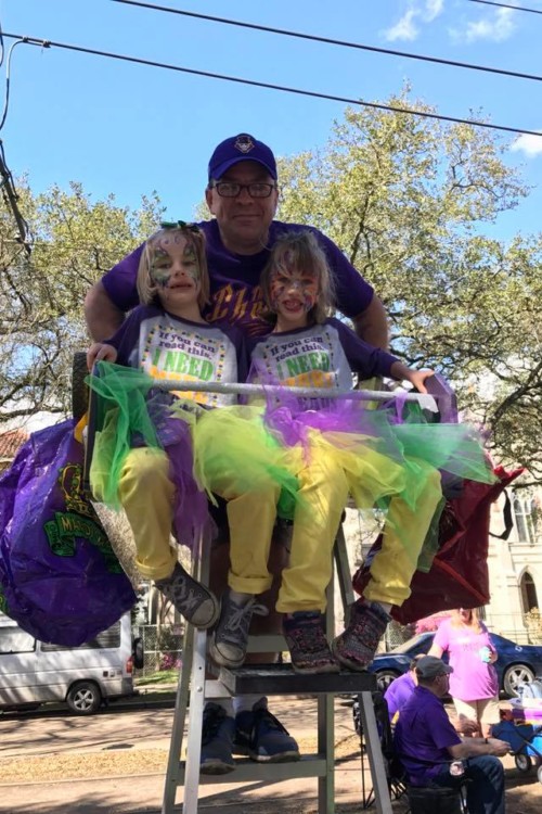 Mardi Gras ladders are a must for family friendly Mardi Gras 