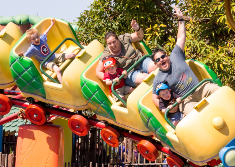Gadget's Go Coaster in Disneyland during a West Coast Road Trip