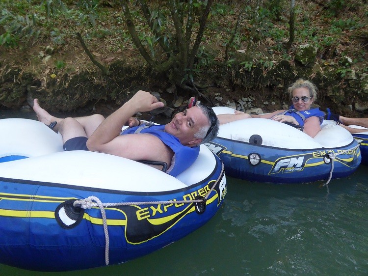 Tubing is a great activity for parents and young adult kids on Jamaica.