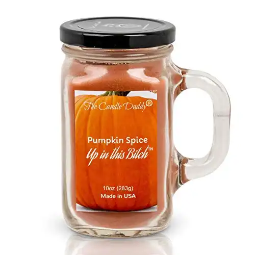 Pumpkin Spice Up in This B---- Fun & Funny Halloween Scented Candle - 10 Ounce Jar - Made in USA