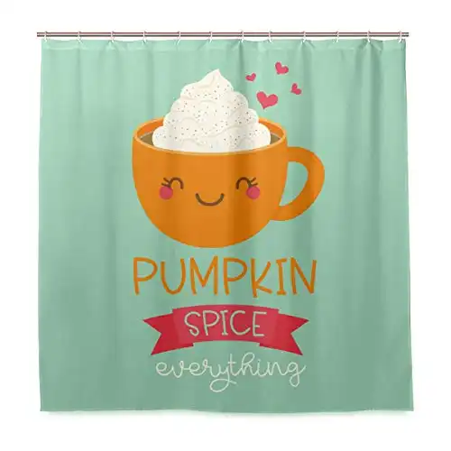 Pumpkin Spice Cup Everything Shower Curtain