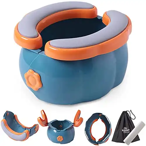 2-in-1 Go Potty for Travel, Portable Folding Compact Toilet Seat