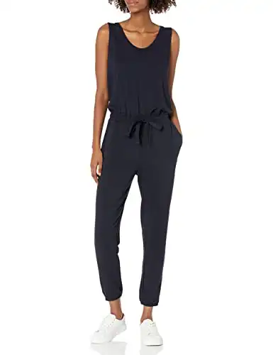 Daily Ritual Women's Supersoft Terry Sleeveless Scoopneck Jumpsuit
