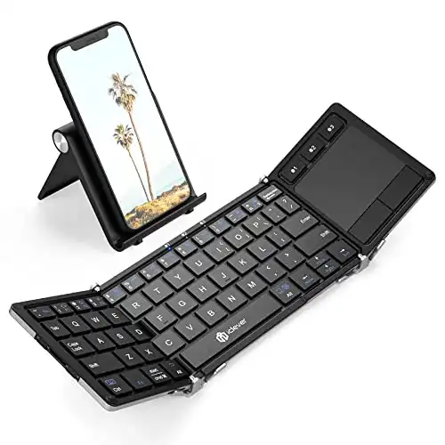 iClever BK08 Bluetooth Keyboard Pocket-Sized Tri-Folded Portable Keyboard