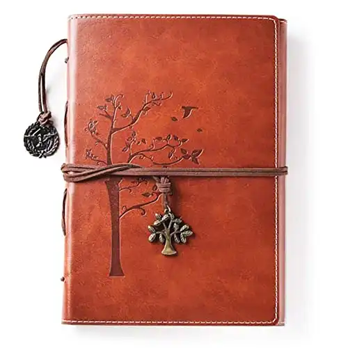 Vintage Writing Journal with Faux Leather Cover