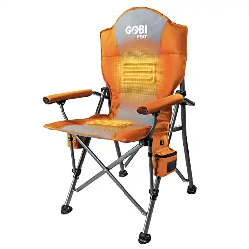 Terrain Heated Camping Chair - 9 hrs of Heat | with Battery & Charger | 3 Heat Settings