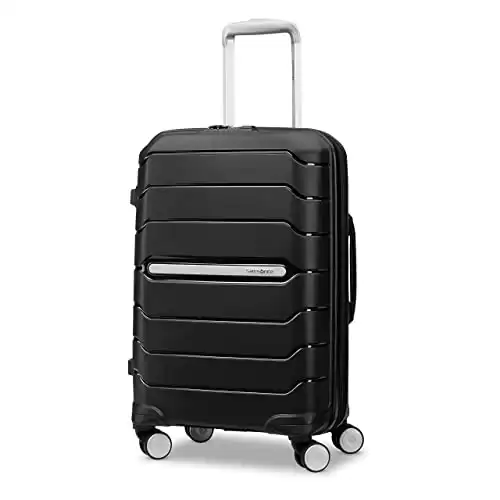 Samsonite Freeform Hardside Expandable with Double Spinner Wheels, Black, Carry-On 21-Inch