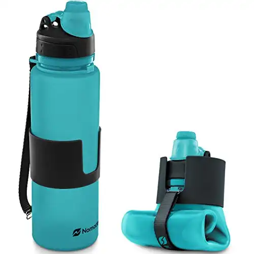 Nomader BPA Free Collapsible Sports Water Bottle 22 oz